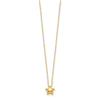 14k Polished Puffed Star Pendant 16.5 inch Necklace