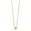 14k Polished Puffed Sun 16.5 inch Necklace