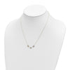14K Tri-color Polished Beads in Three Diamond-cut Circles 18 inch Necklace