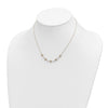 14K Two-tone Polished Love Knots with Mirror Beads 18 inch Necklace Plus 2 inch Extender