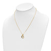 14K Two-tone Polished Intertwined Circles w/ .25 inch ext Necklace