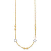 14K Two-tone Polished Star Necklace