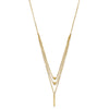 14K Three Strand Diamond-cut Bead/Star/Bar 18 inch Necklace