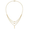 14K Three Strand Diamond-cut Bead/Star/Bar 18 inch Necklace