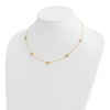 14K Polished Beads 5-Station 16 inch Necklace Plus 2 inch Extender