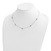 14k White Gold Polished 5 Station 16in w/2 in ext. Necklace