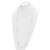 14K Brushed and Polished 8 Station Fancy 36in Necklace