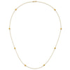 14K Brushed and Polished 8 Station Fancy 36in Necklace
