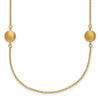 14K Brushed and Polished 8 Station Fancy 36in Necklace