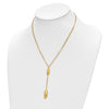 14k Fancy Y Diamond-cut Drop w/1in ext. Necklace