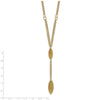 14k Fancy Y Diamond-cut Drop w/1in ext. Necklace