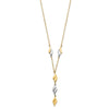 14K Two-tone Polished Wavy Dangle Fancy 17 inch Y-Drop Necklace