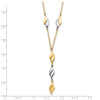14K Two-tone Polished Wavy Dangle Fancy 17 inch Y-Drop Necklace