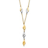 14K Two-tone Polished Wavy Dangle Fancy 17 inch Y-Drop Necklace
