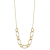 14K Polished Diamond-cut Oval Link 18 inch Necklace