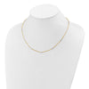 14K Two-tone Diamond-cut Chain and Mini Bar Links Fancy 18 inch Necklace