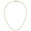 14K Two-tone Diamond-cut Chain and Mini Bar Links Fancy 18 inch Necklace