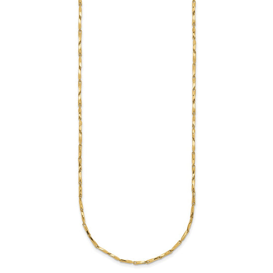14K Polished Fancy Link 17 inch Necklace