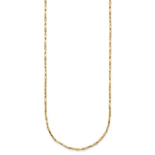 14K Polished Fancy Link 17 inch Necklace