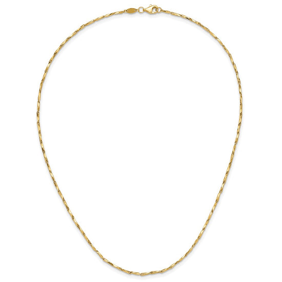 14K Polished Fancy Link 17 inch Necklace