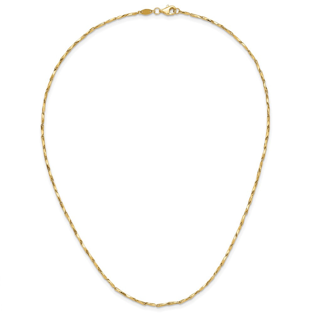 14K Polished Fancy Link 17 inch Necklace