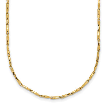 14K Polished Fancy Link 17 inch Necklace