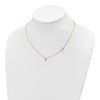 14k Polished Sideways Cross and Cross Pendant 18 inch Necklace
