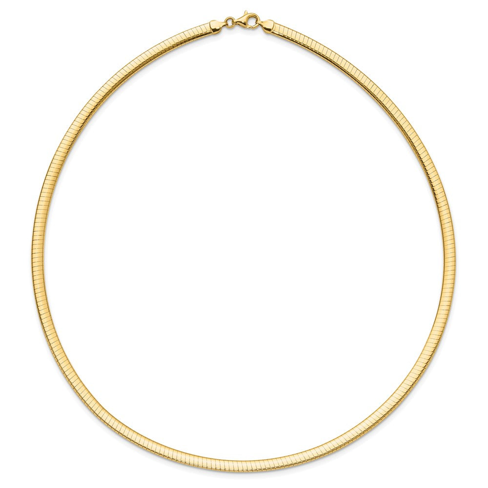 Gold Reversible Diamond-cut Omega Necklaces