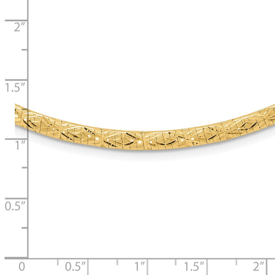 Gold Reversible Diamond-cut Omega Necklaces