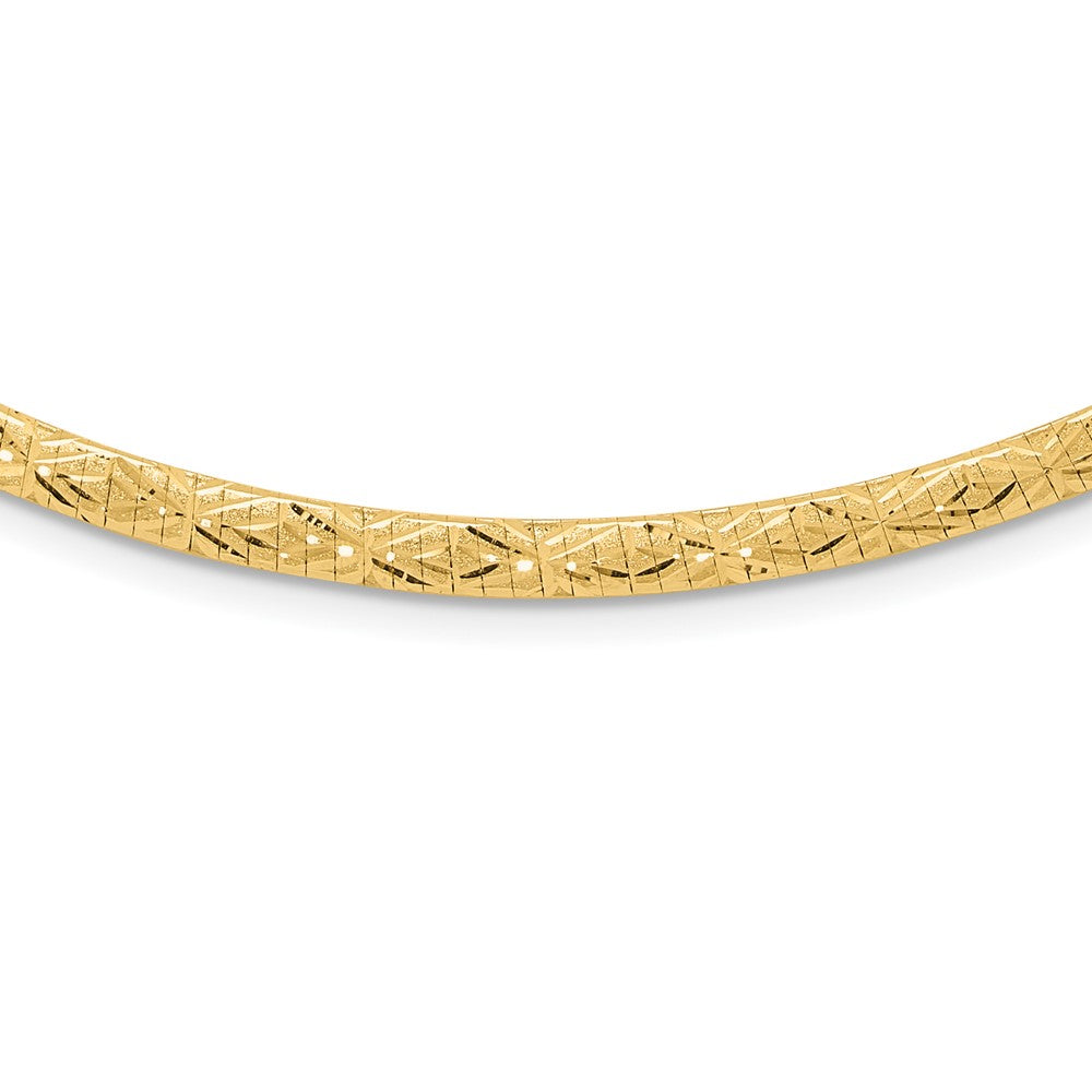 Gold Reversible Diamond-cut Omega Necklaces