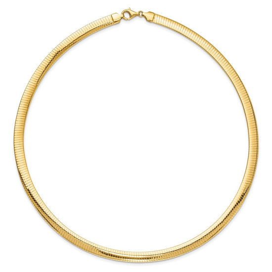 Gold Reversible Diamond-cut Omega Necklaces