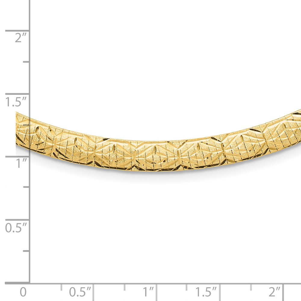 Gold Reversible Diamond-cut Omega Necklaces