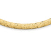 Gold Reversible Diamond-cut Omega Necklaces