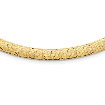 Gold Reversible Diamond-cut Omega Necklaces