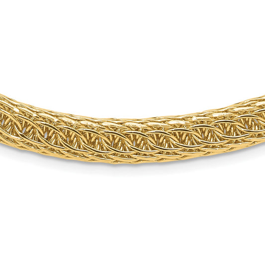 14k Polished 8.00mm Fancy Multi-Link 18 inch Necklace