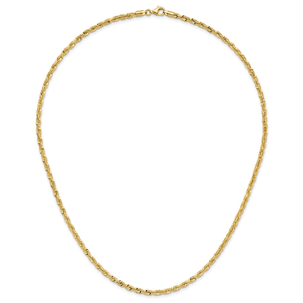 14k Polished and D/C Fancy Twisted 18in Necklace
