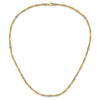 14K Two-tone Polished 3.8mm Fancy Beaded 7-Station 18 inch Necklace
