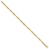 14K Two-tone Polished 3.6mm Fancy Beaded 5-Station 7.5 inch Bracelet