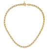 14K Polished Fancy 5mm Oval Link 18 inch Toggle Necklace