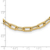 14K Polished Fancy 5mm Oval Link 18 inch Toggle Necklace