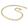14K Polished Fancy 5mm Oval Link 18 inch Toggle Necklace