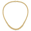 14K Textured and Graduated Fancy Link Necklace