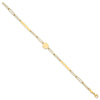 14K Polished Paperclip Link with Circle and Bars 8.25 inch Bracelet