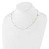 14K Polished Cube Stations 16 inch Necklace Plus 2 inch Extender