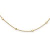 14K Polished Cube Stations 16 inch Necklace Plus 2 inch Extender