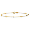 14K Polished Cube Stations 7.75 inch Bracelet