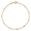 14K Polished Cube Stations 7.75 inch Bracelet