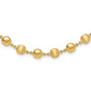 14K Polished and Satin 5.5mm Puffed Circles 17.75 inch Necklace