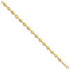 14K Polished and Satin 5.5mm Puffed Circles 7.5 inch Bracelet