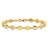 14K Polished and Satin 5.5mm Puffed Circles 7.5 inch Bracelet